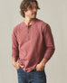 Men's Broken-In Premium Slub Long Sleeve Henley - Washed Redwood